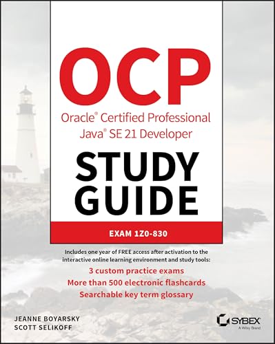 Book cover for OCP Oracle Certified Professional Java SE 21 Developer Study Guide.