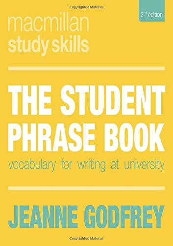 The Student Phrase Book by Jeanne Godfrey, second edition, with yellow cover and text.