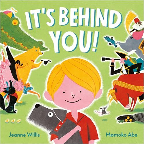 Children’s book cover with a boy, dog, and colorful monster characters.