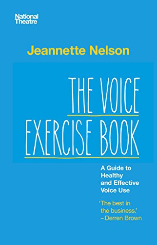Book cover for The Voice Exercise Book by Jeannette Nelson on a blue background.