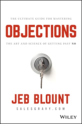 Book cover with red title "OBJECTIONS" and a key in a lock image.