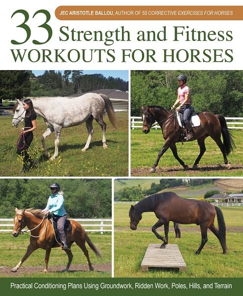 Book cover showing four photos of people exercising horses in various outdoor settings.
