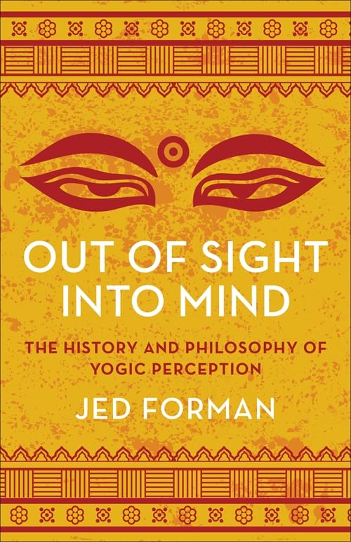Book cover: orange background, red eyes, and title “Out of Sight, Into Mind.”
