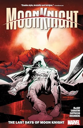 Moon Knight comic book cover featuring a cloaked figure against a red sky.