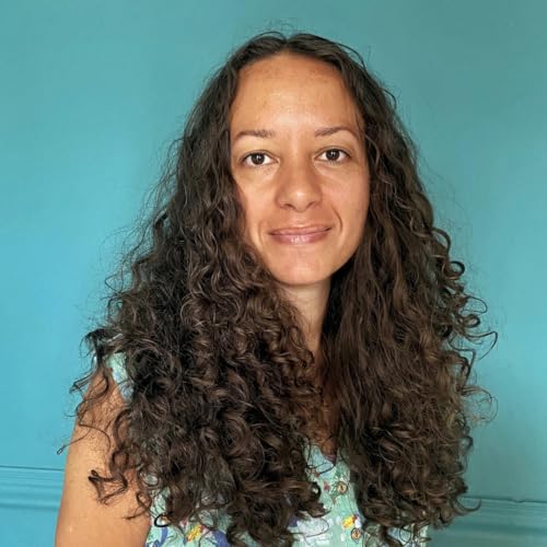 Headshot of author Sarah Moss, with long curly brown hair.