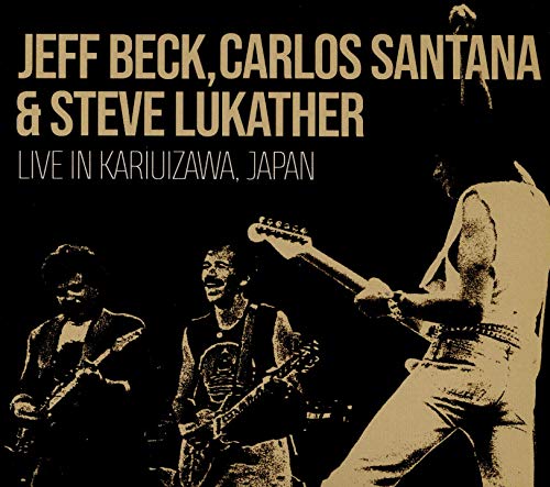 CD cover featuring Jeff Beck, Carlos Santana, and Steve Lukather playing guitars.