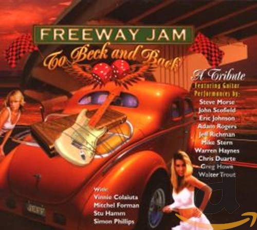 CD cover: orange hot rod with a guitar and two women.
