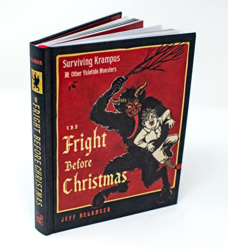 Book cover depicting Krampus with a whip, holding a struggling person.