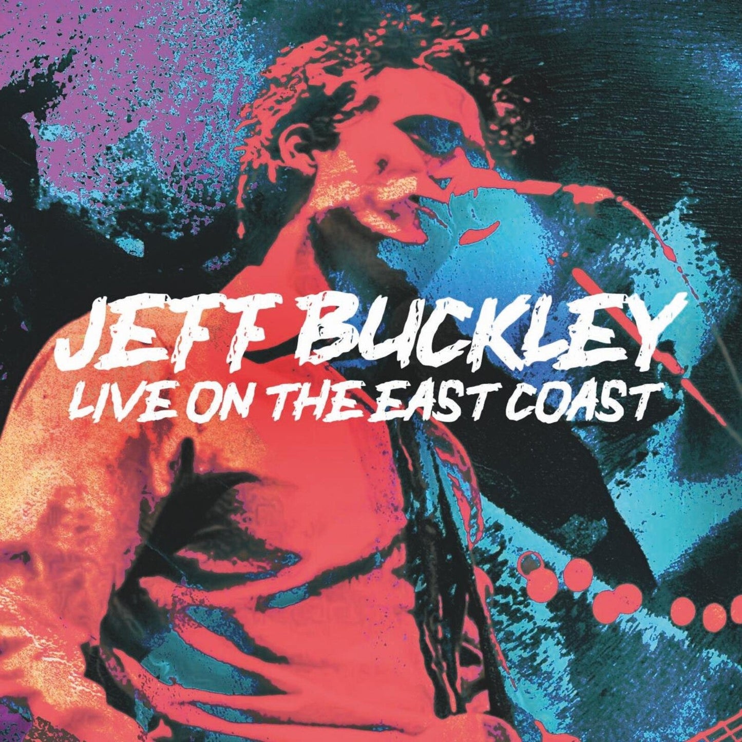 Stylized portrait of Jeff Buckley in red and blue tones with album title text.