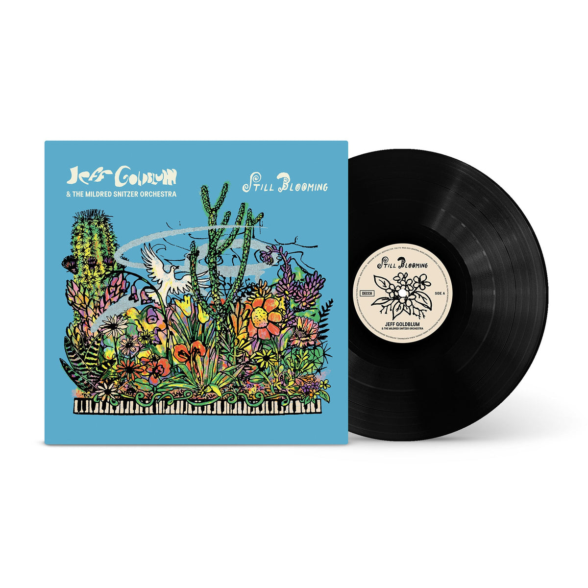 Jeff Goldblum vinyl record with floral and desert plant cover art.