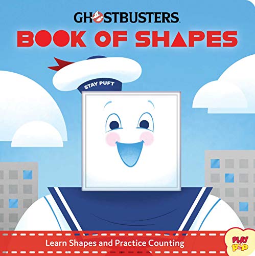 Ghostbusters book cover featuring a smiling, square Stay Puft Marshmallow Man.