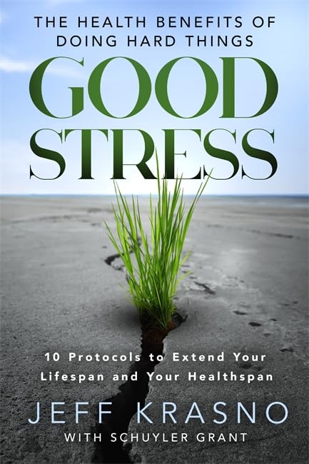 Book cover: "Good Stress" with grass growing from a cracked surface.
