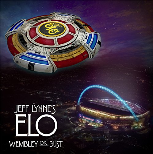 Album cover: UFO over Wembley Stadium with band logo and title.