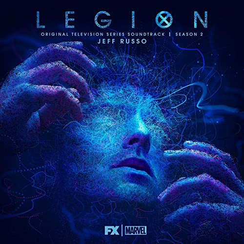 Legion Season 2 soundtrack vinyl cover with a blue, abstract face image.