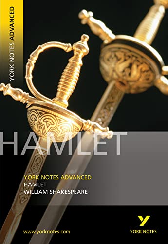 Cover of "Hamlet" York Notes Advanced, featuring crossed swords.