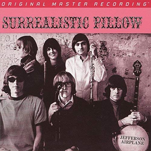 Jefferson Airplane’s “Surrealistic Pillow” CD cover with band portrait.
