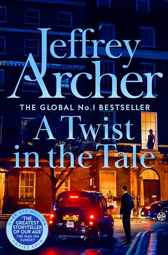 Book cover: “A Twist in the Tale” by Jeffrey Archer, nighttime street scene.