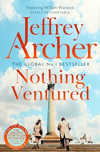 Book cover: “Nothing Ventured” by Jeffrey Archer, featuring Trafalgar Square.