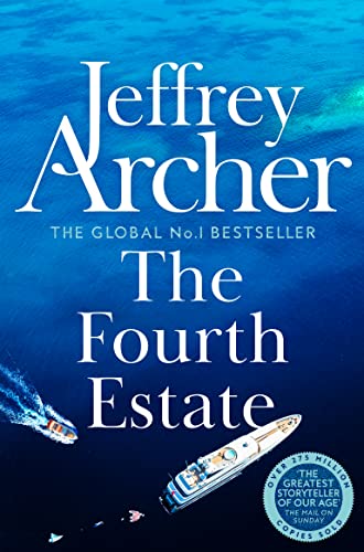Book cover for The Fourth Estate by Jeffrey Archer featuring a yacht on water.
