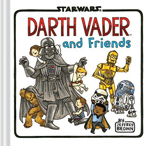 “Darth Vader and Friends” book cover with illustrated Star Wars characters.