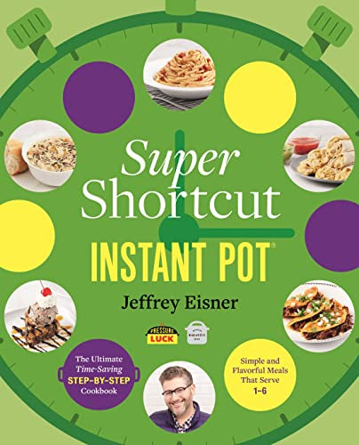 Cookbook cover with food photos, clock design, and author Jeffrey Eisner’s portrait.