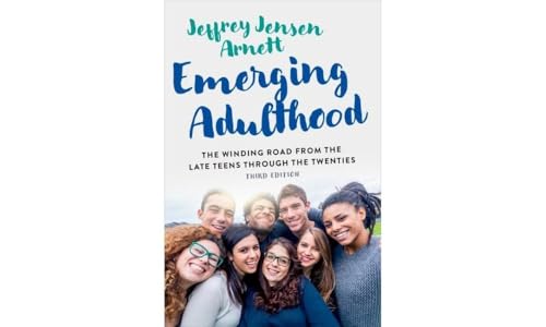 Book cover with title “Emerging Adulthood” and a group of young adults.