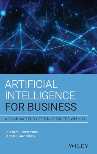 Book cover: “Artificial Intelligence for Business” with network graphic.