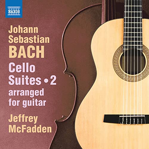 CD cover featuring a guitar and cello, text naming Bach and Jeffrey McFadden.