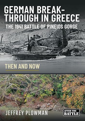 Book cover: historical WWII tank scene and modern gorge landscape.
