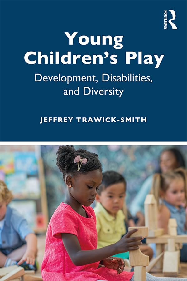 Book cover: “Young Children’s Play” with a child playing with blocks.
