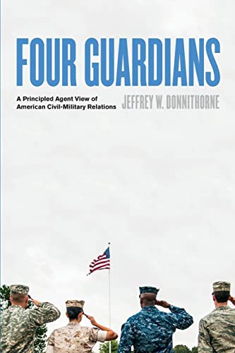 Book cover: "Four Guardians" with soldiers saluting an American flag.