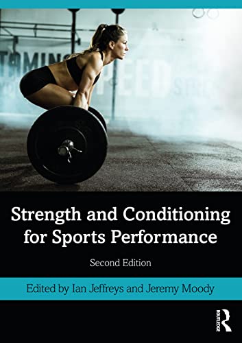 Book cover: athlete lifting weight, title "Strength and Conditioning for Sports Performance".