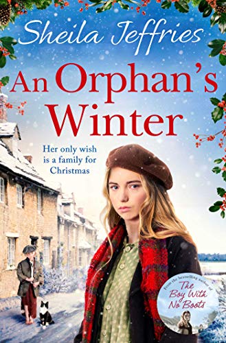 Book cover: young woman with winter clothing, snowy village background.