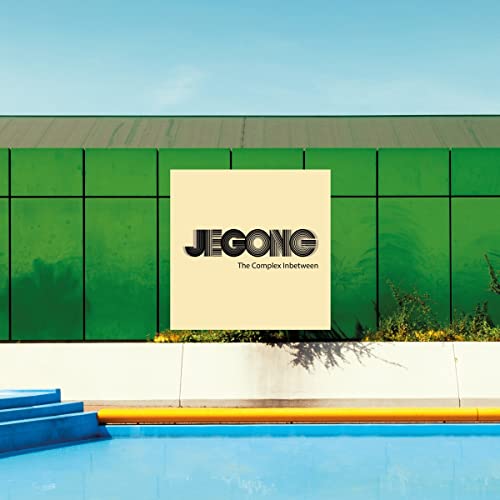 Vinyl album cover for Jegong, featuring a building with green panels.