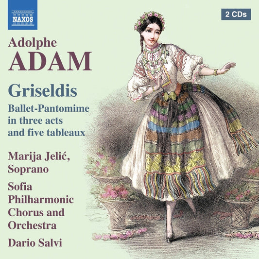 CD cover for Adam’s “Griseldis” featuring a vintage ballet illustration.