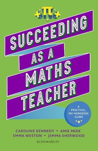 Book cover: "Succeeding as a Maths Teacher" with purple and white text.
