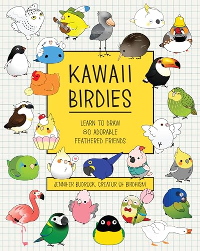 Book cover featuring many colorful, cartoon-style birds of various species.