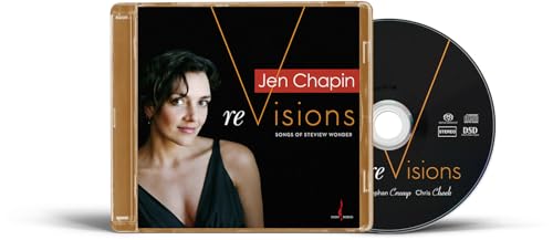 Jen Chapin Revisions CD cover featuring a portrait of the artist and matching disc.