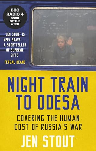 Book cover: “Night Train to Odesa” featuring a child at a train window.