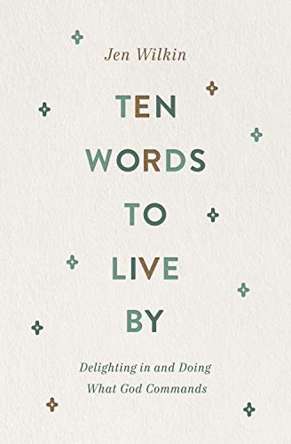 Book cover with title “Ten Words to Live By” in dark green text.