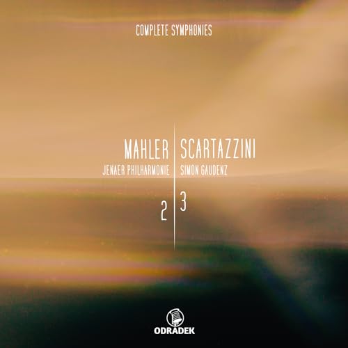 CD cover for Mahler & Scartazzini symphonies, volume 2, with abstract art.