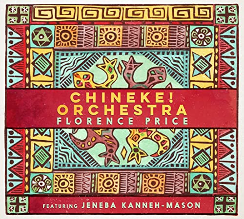 CD cover with colorful geometric patterns and orchestra/composer text.