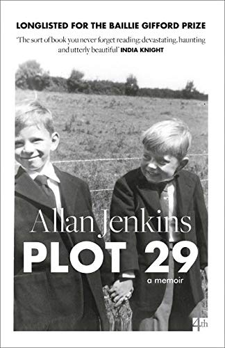 Book cover: black and white photo of two young boys, title “Plot 29”.