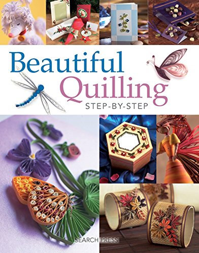 Book cover featuring colorful paper quilling designs: flowers, insects, and boxes.
