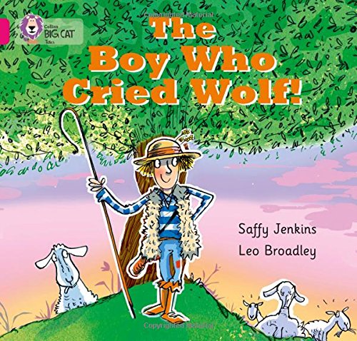 Book cover: a shepherd boy with sheep, illustrated in a colorful style.