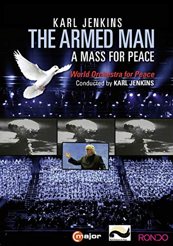 DVD cover for "The Armed Man" featuring a dove and orchestra.