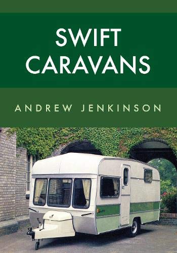 Book cover featuring a vintage, white and green Swift caravan.