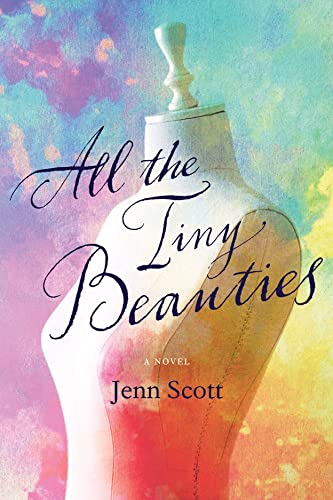 Book cover with cursive title and image of a dress form.