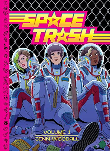 Comic book cover: three astronauts with a baseball bat, trash scattered around.