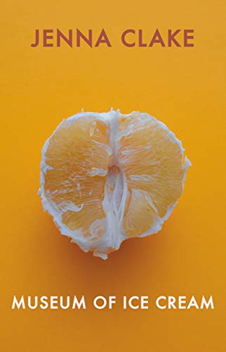 Book cover with a halved orange against a bright yellow background.